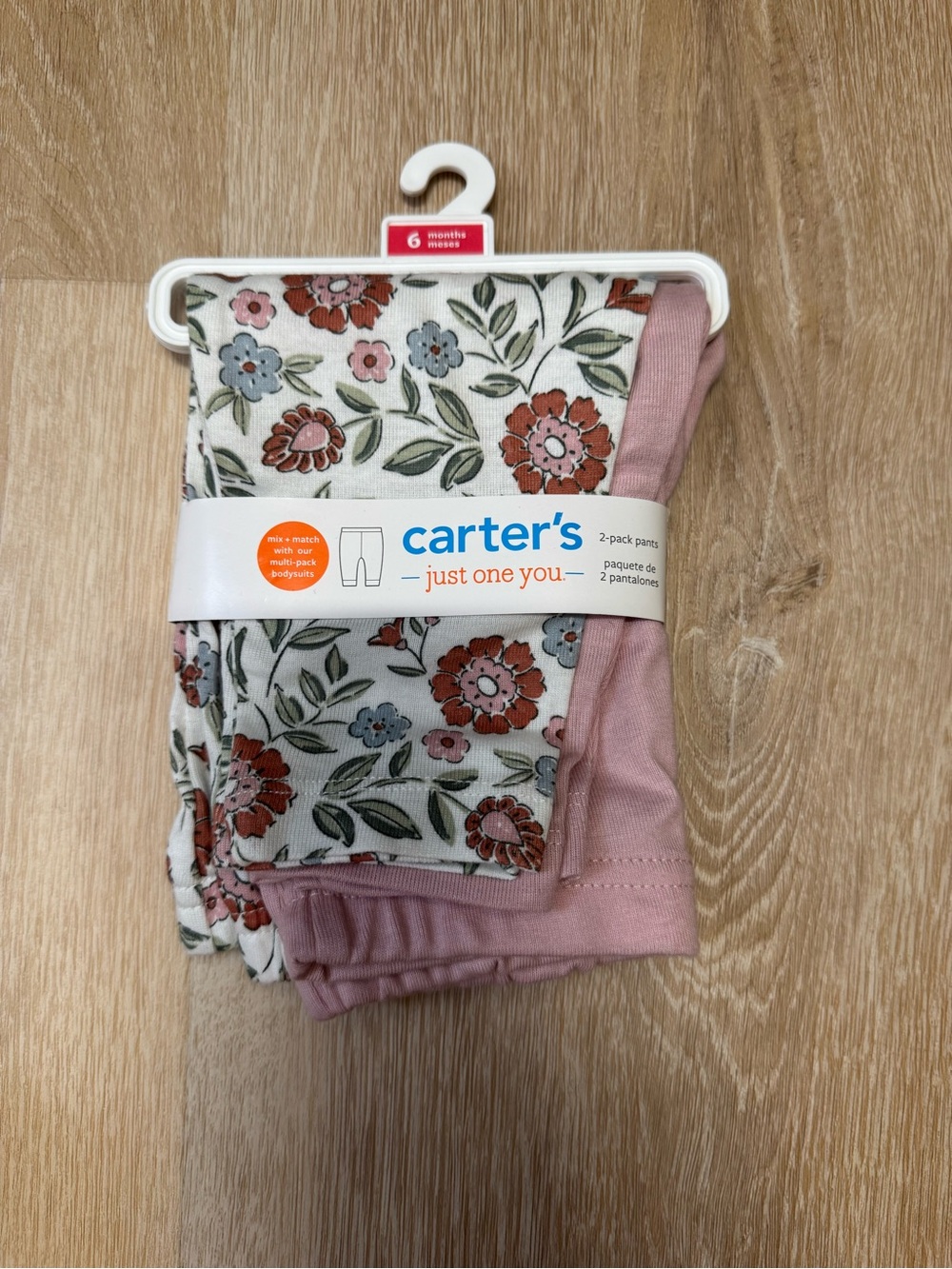 Carter's 2-Pack Floral & Dusty Pink Leggings